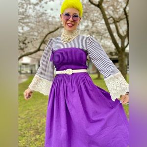 Vintage Pleated Strapless Summer Dress